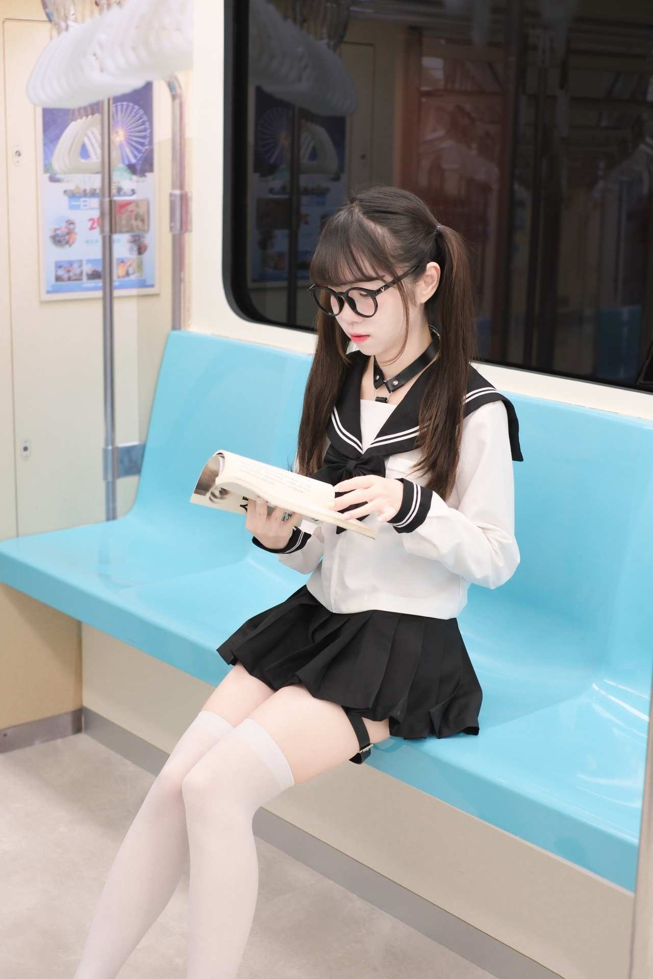 NO.006可可小白兔電車上の女高中生高清写真【70P】-可宝主